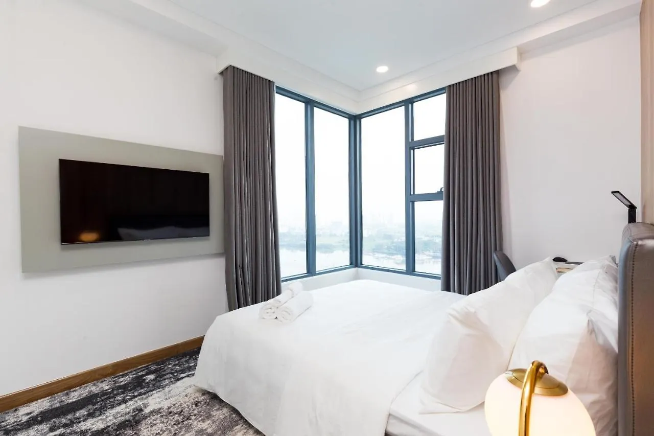 Sunwah Pearl Golden House-Amazing River View ,3 Br Apartman Ho Si Minh-város 0*,